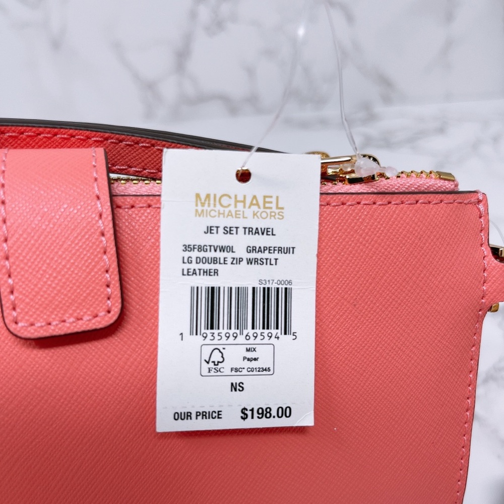 Michael Kore JST Large Double Zip Wristlet - Picture 3 of 7
